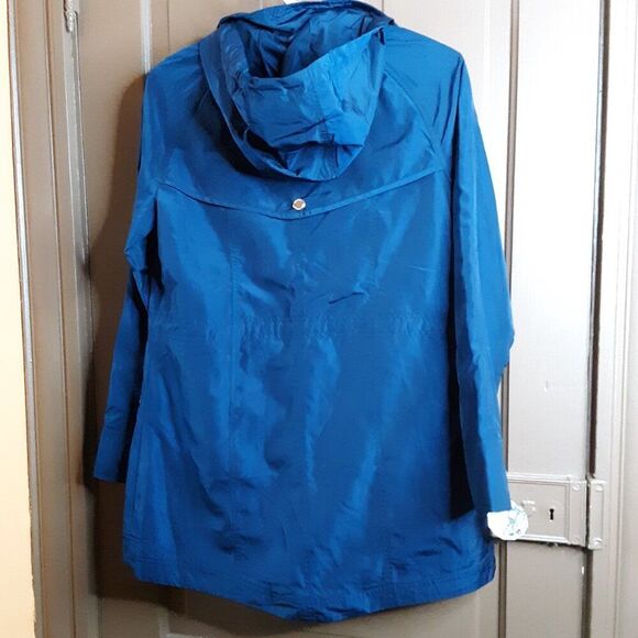 Michael Kors Women's Trench Coat size S Navy Blue Zip Front - Picture 2 of 15